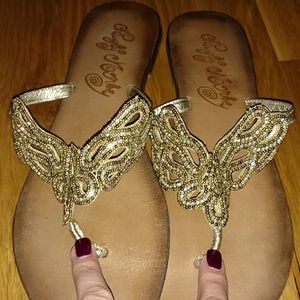 Gold sandals